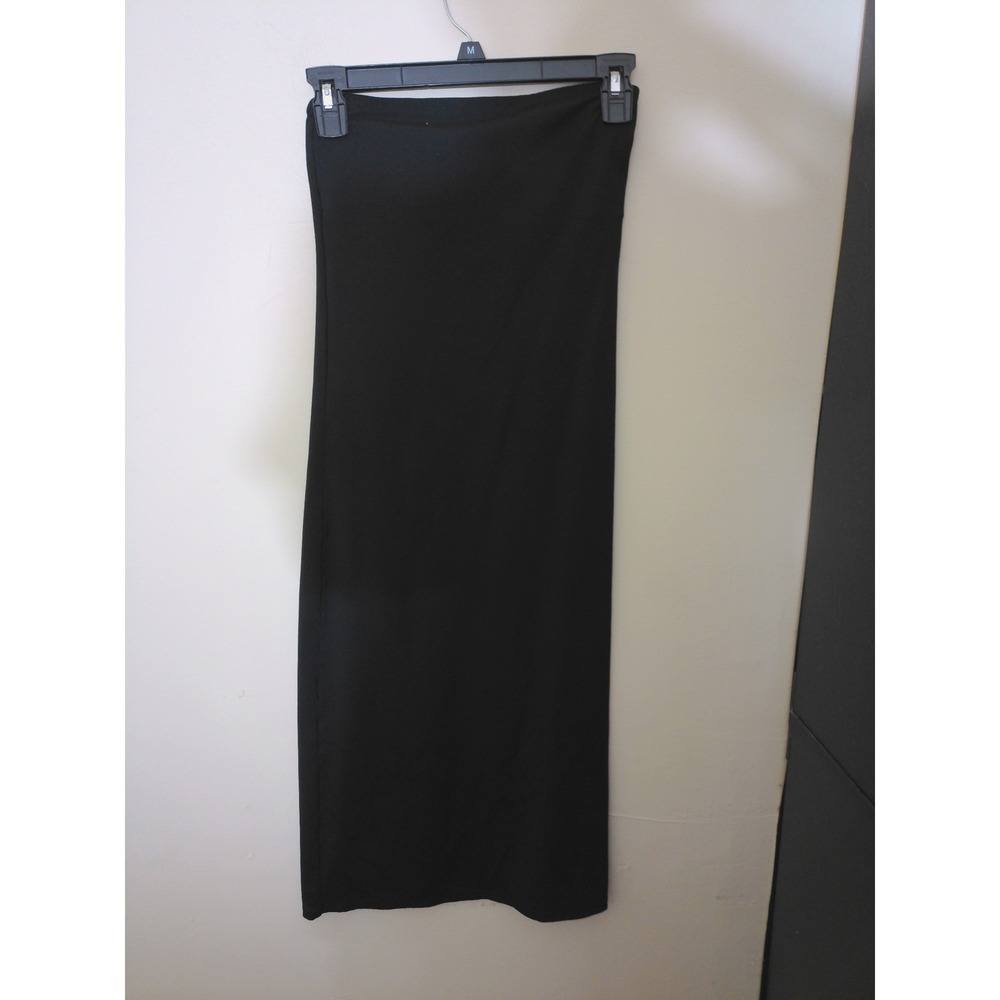 Le ORE Maxi Skirt Women Small Black Minimalist Stretch Slim Fit LOK00184